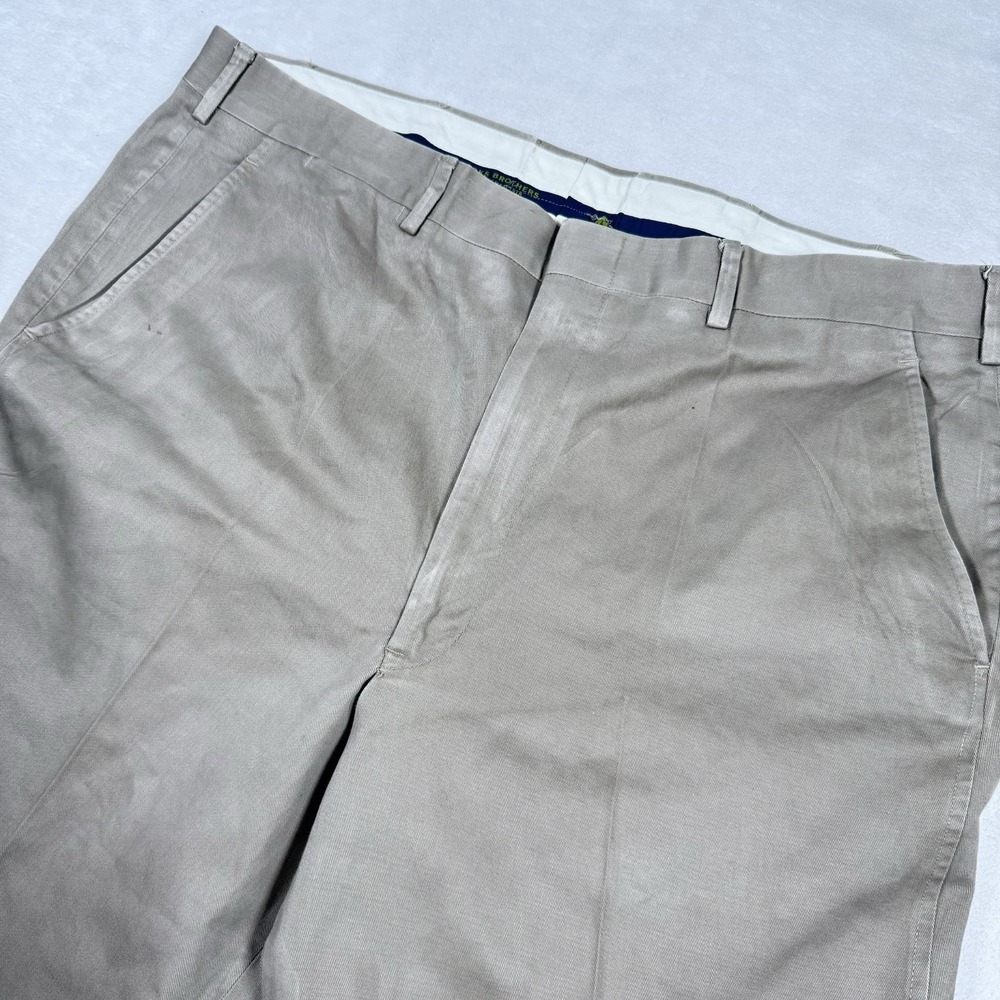 Vintage Brooks Brothers Pants 42 Beige Chino Khaki Cotton Preppy 42x30 Cuffs